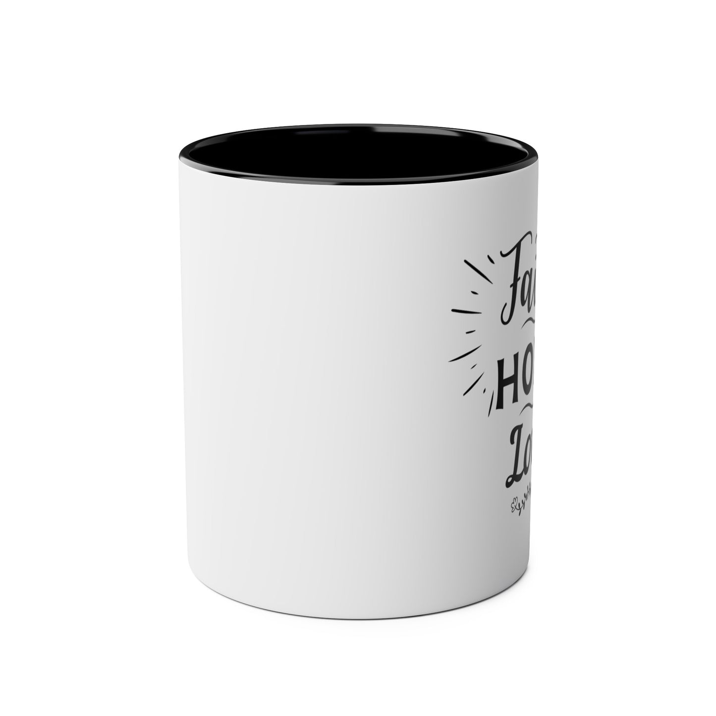Faith Hope Love Two-Tone Mug