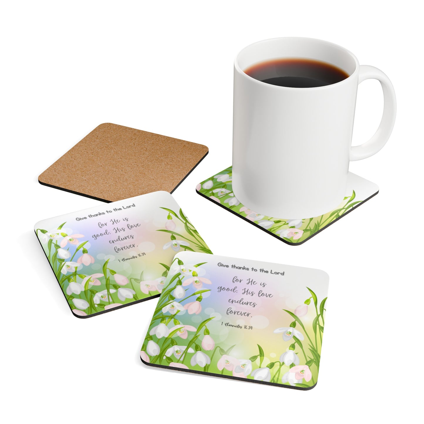 Give Thanks to the Lord Coaster Set