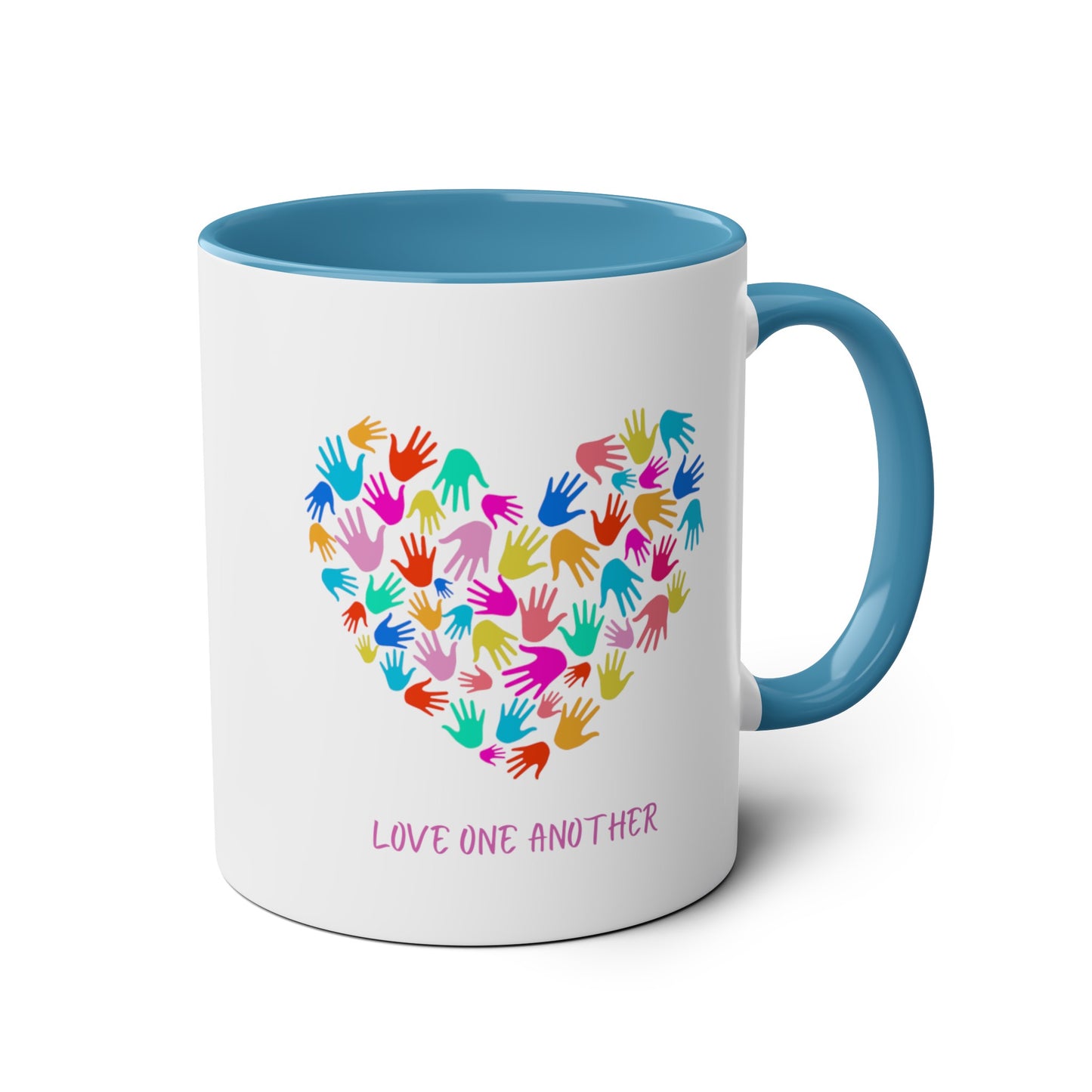 Love One Another Heart Two-Tone Mug
