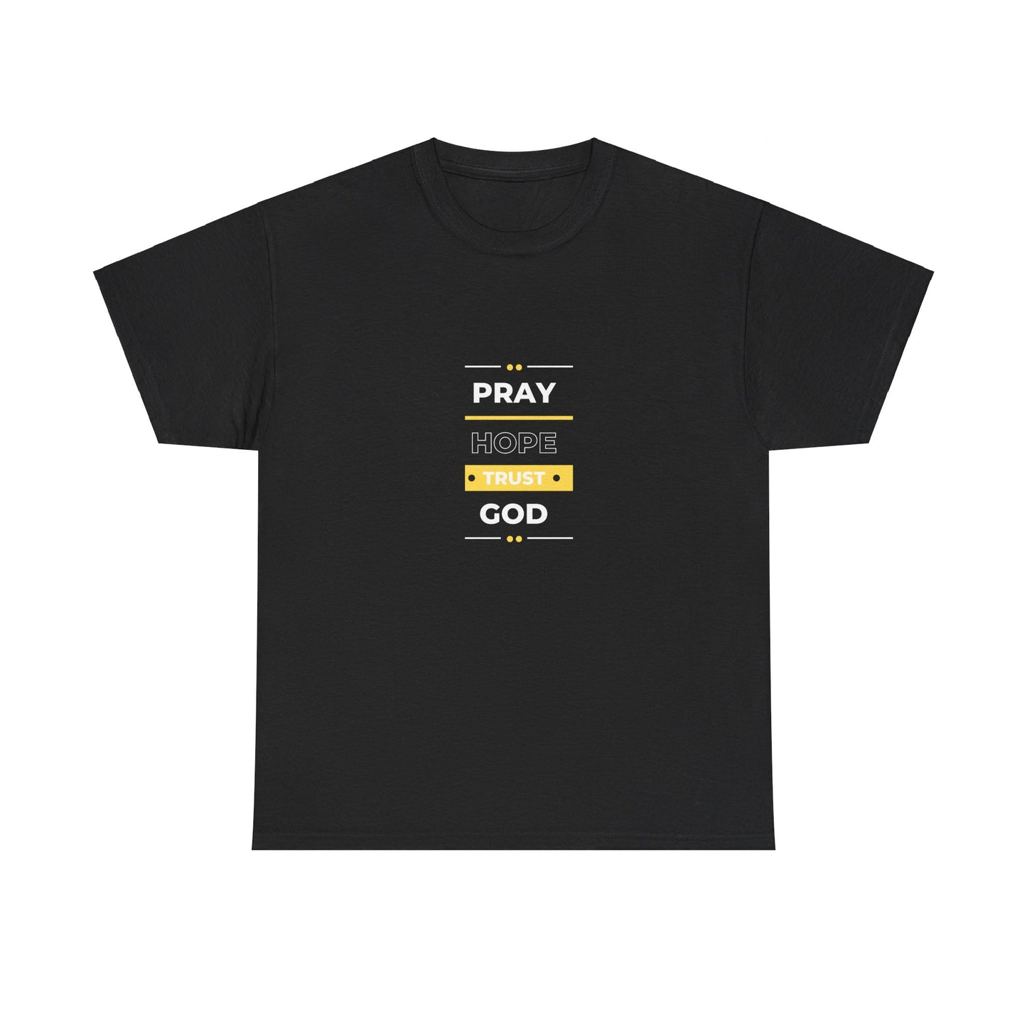 Pray Hope T-shirt (White and Yellow Print)