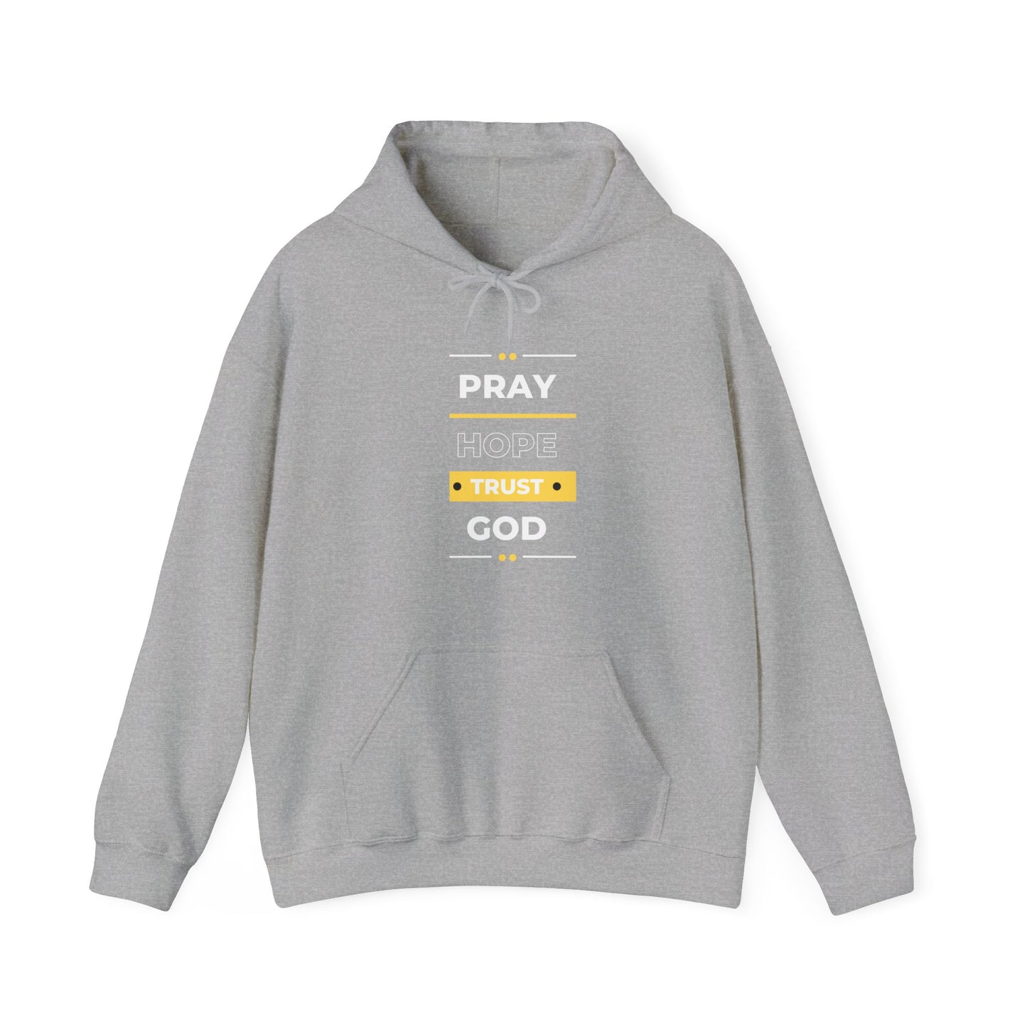 Pray Hope Hoodie (White and Yellow Print)