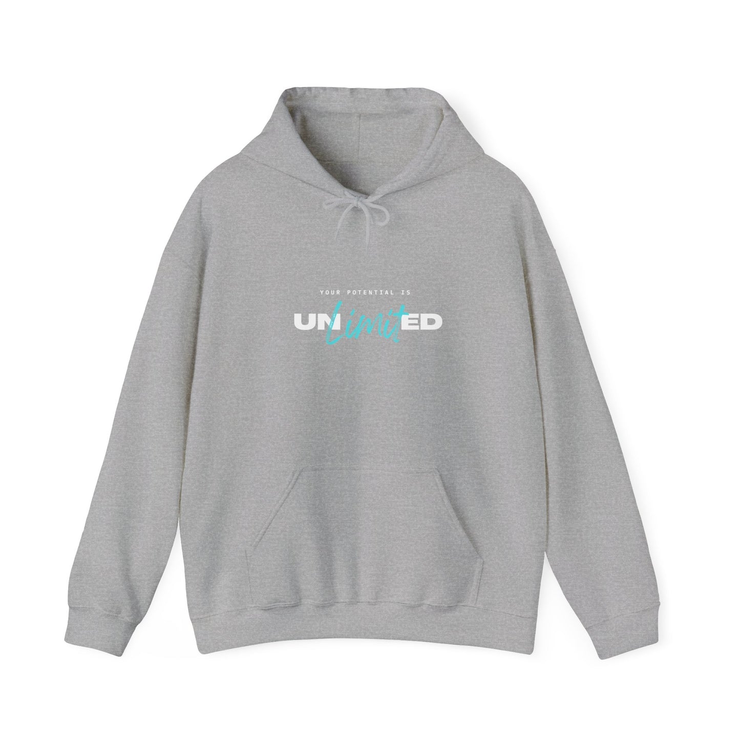 Unlimited Hoodie (White and Blue Print)