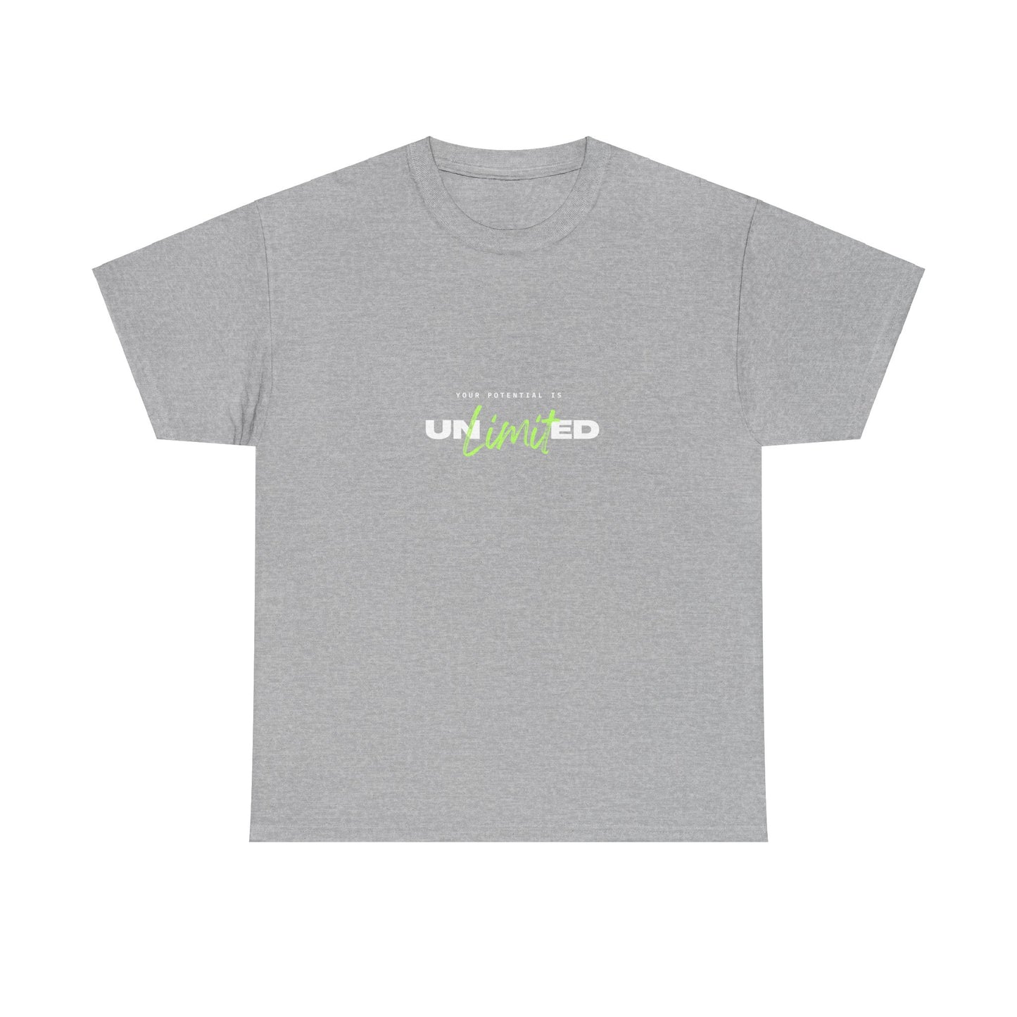 Unlimited T Shirt (White and Green Print)