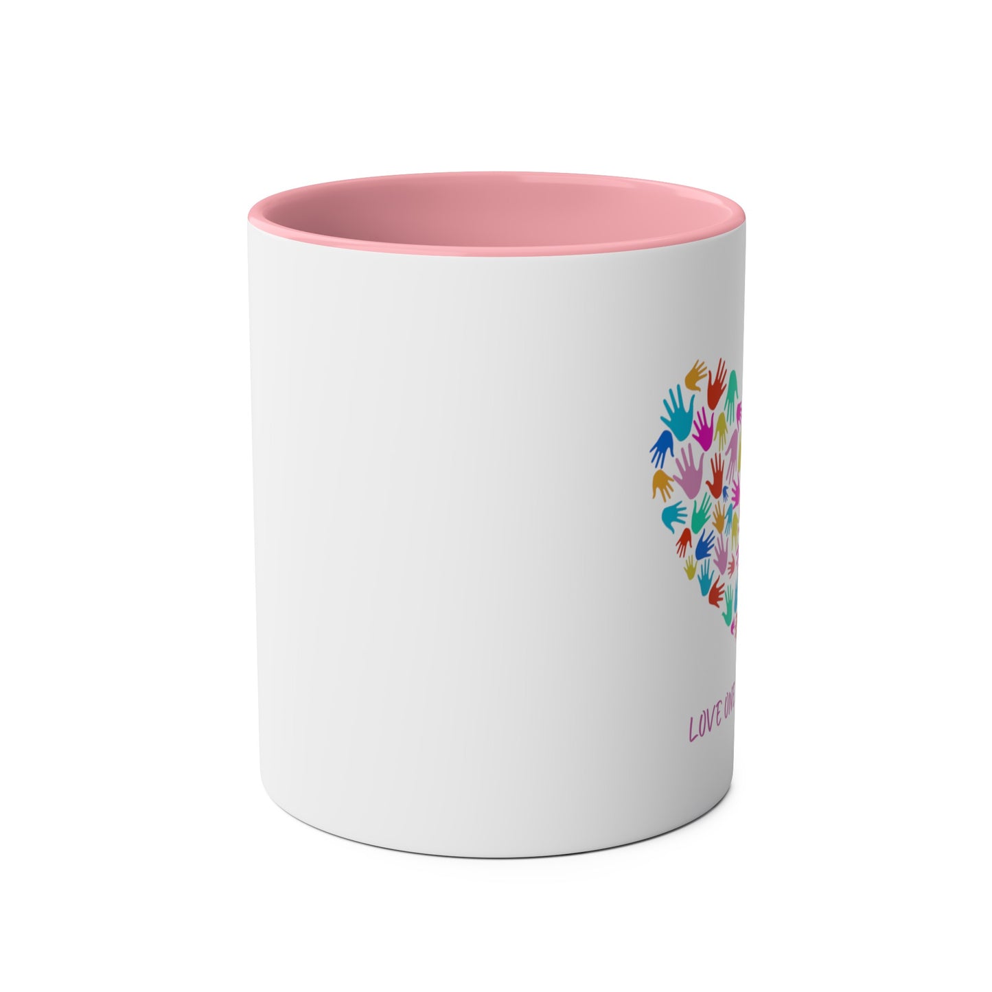 Love One Another Heart Two-Tone Mug