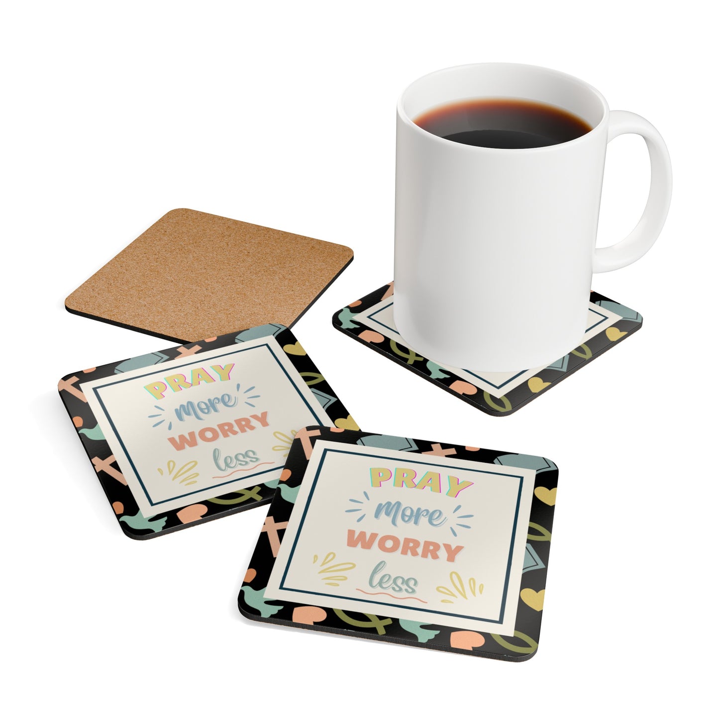 Pray More Worry Less Coaster Set