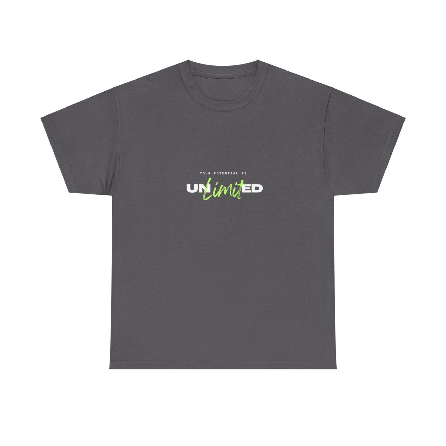 Unlimited T Shirt (White and Green Print)