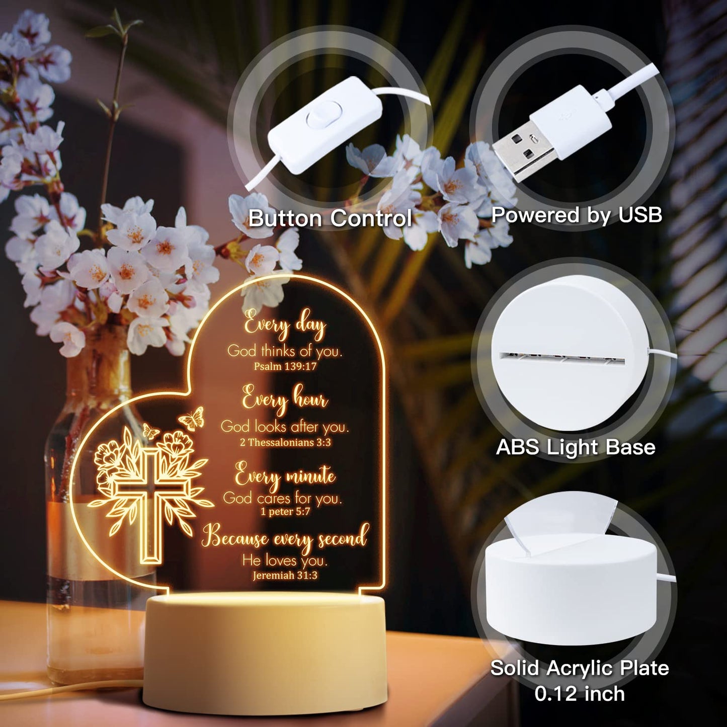 Christian Acrylic Night Light