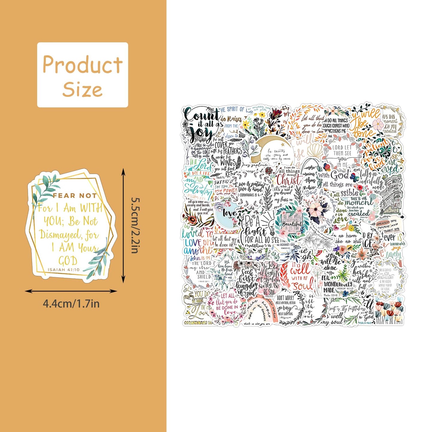 Bible Verse Stickers 100pcs