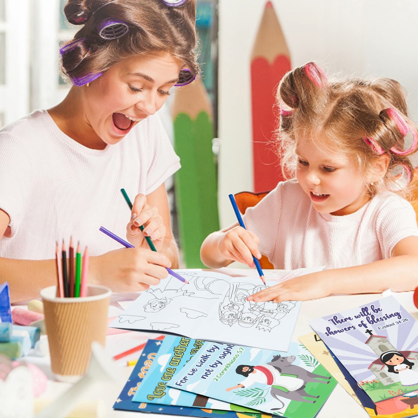 24PCS Christian Colouring Book for Kids