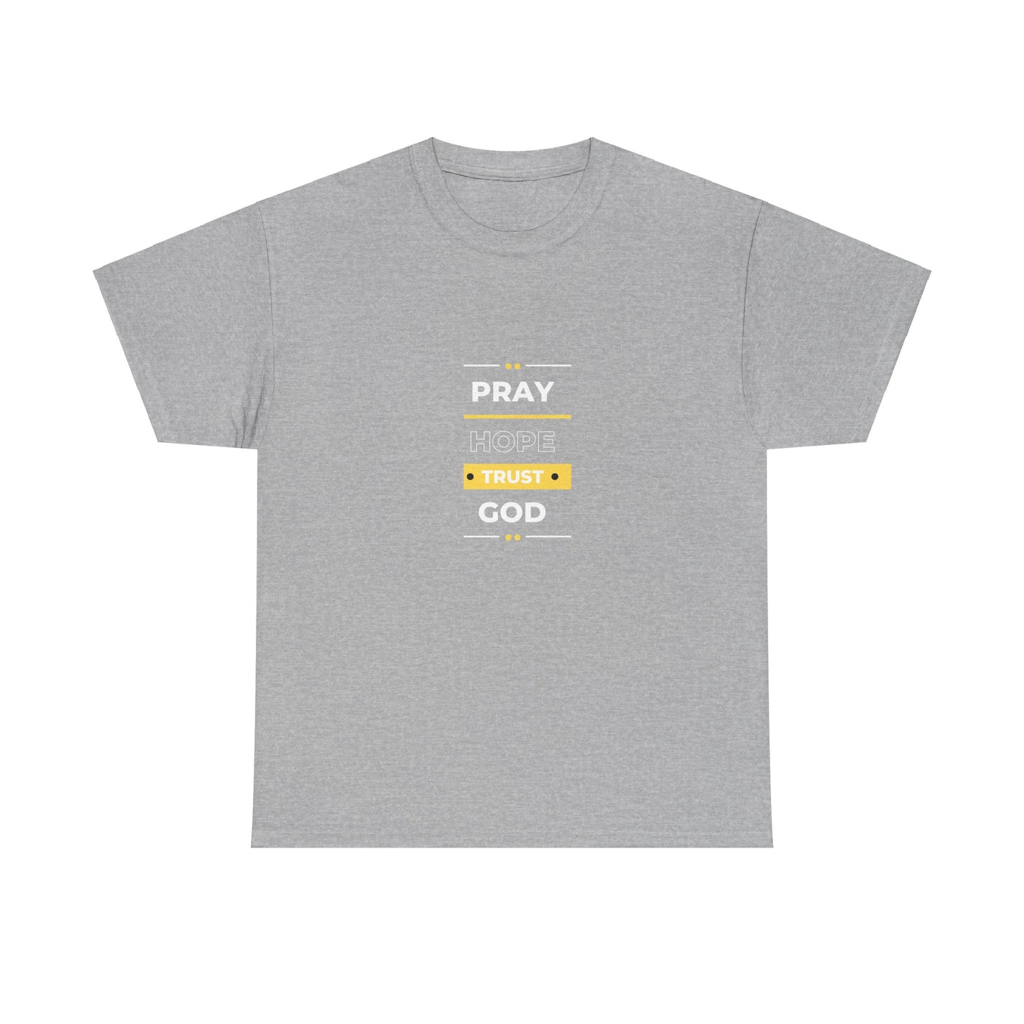 Pray Hope T-shirt (White and Yellow Print)