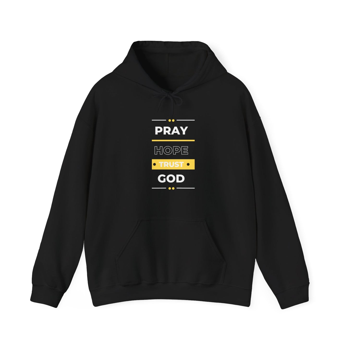 Pray Hope Hoodie (White and Yellow Print)