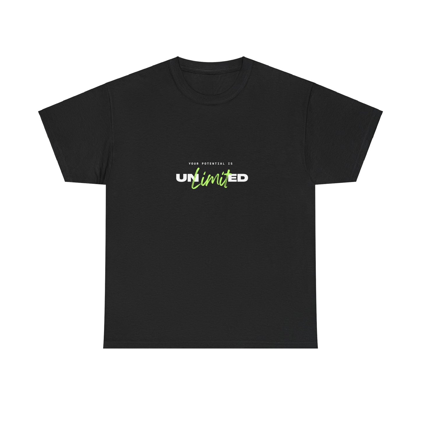 Unlimited T Shirt (White and Green Print)
