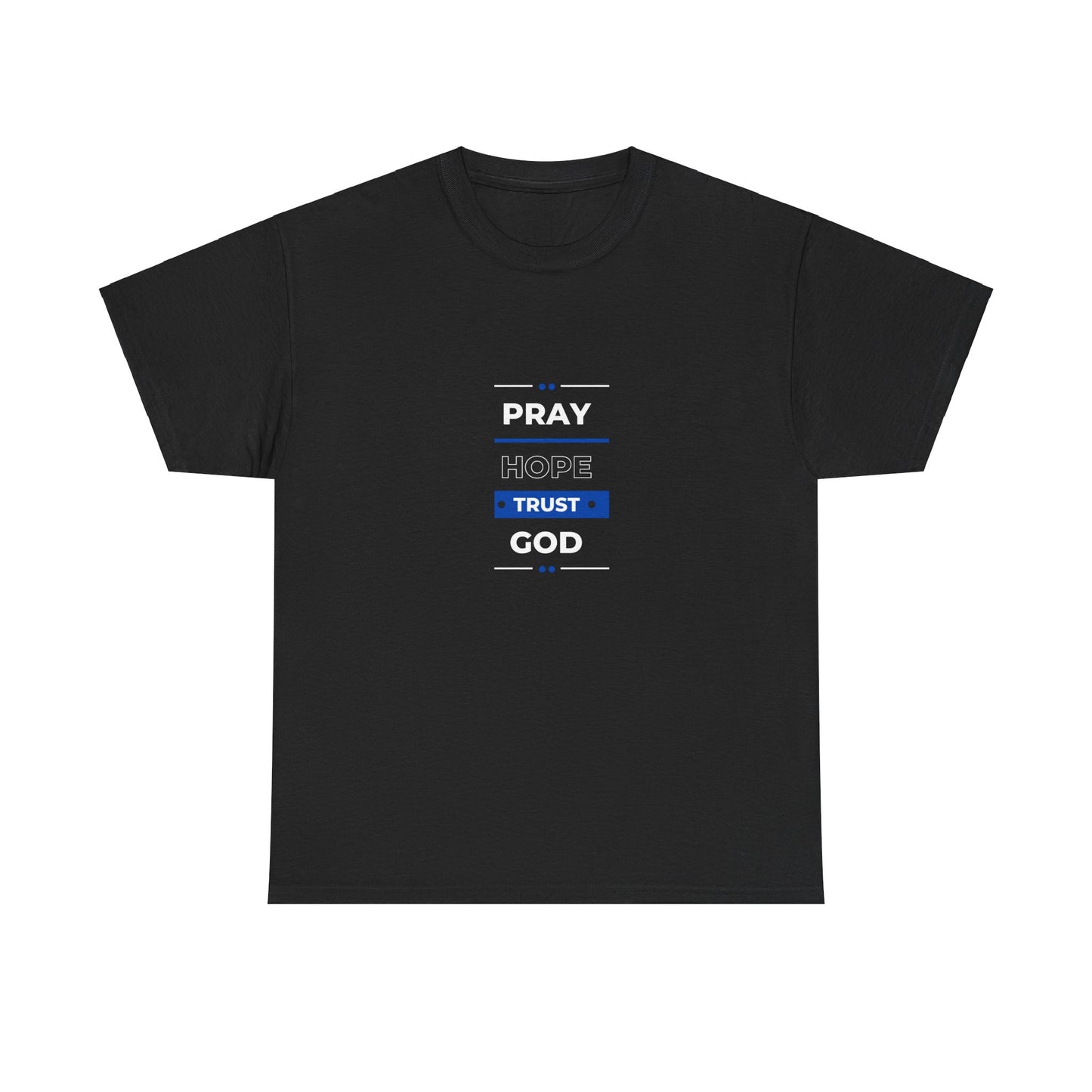 Pray Hope T-shirt (White and Blue Print)