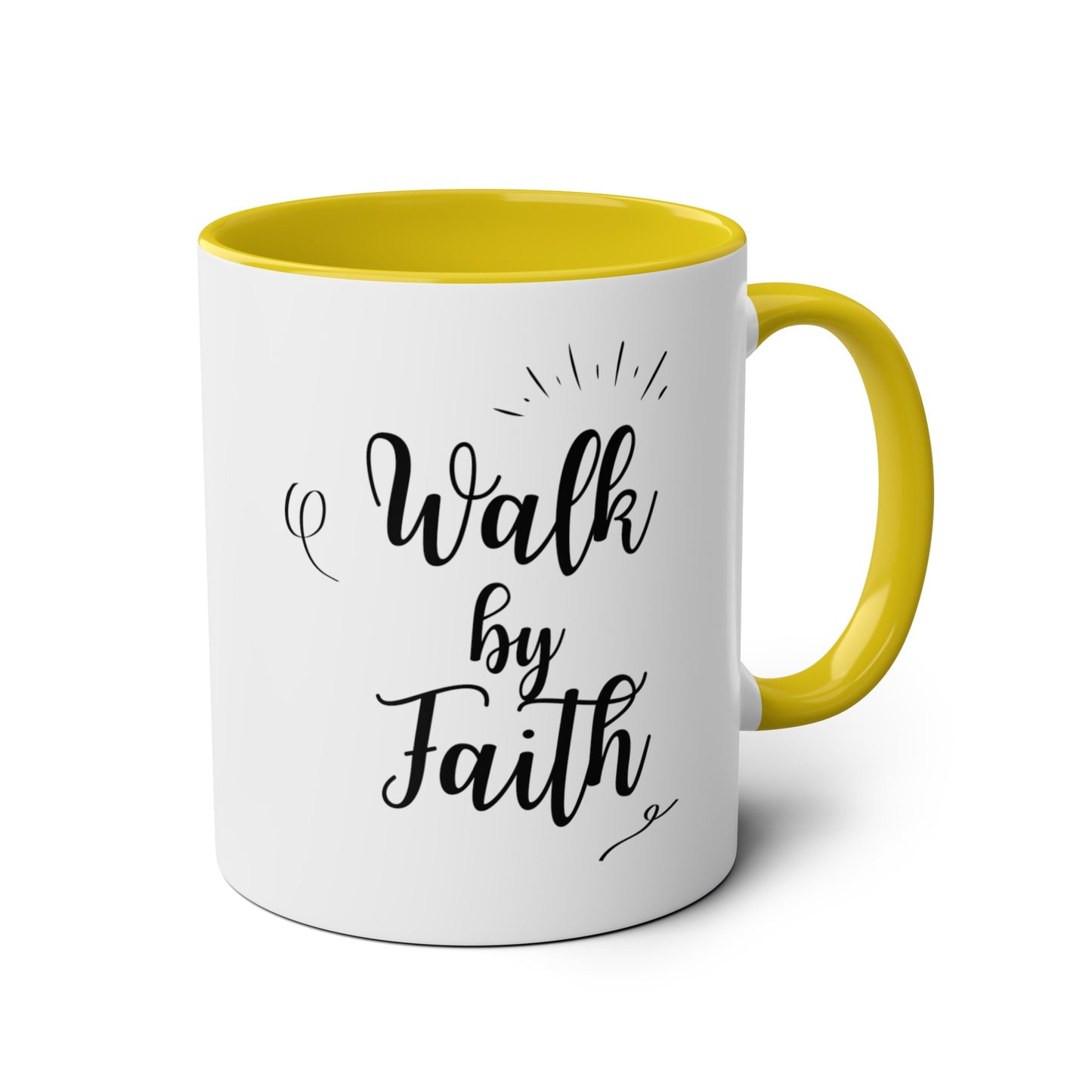 Walk By Faith Two-Tone Mug