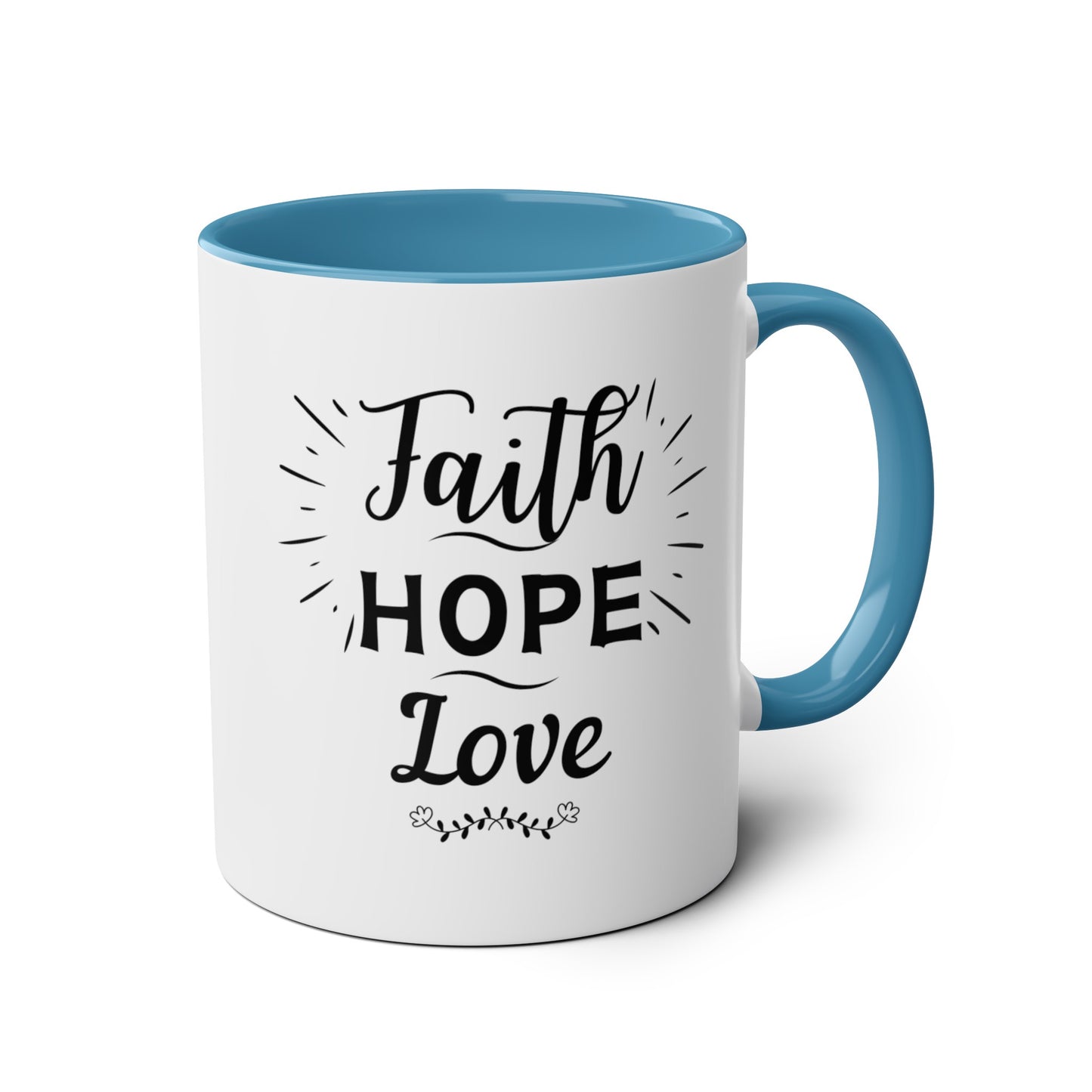 Faith Hope Love Two-Tone Mug