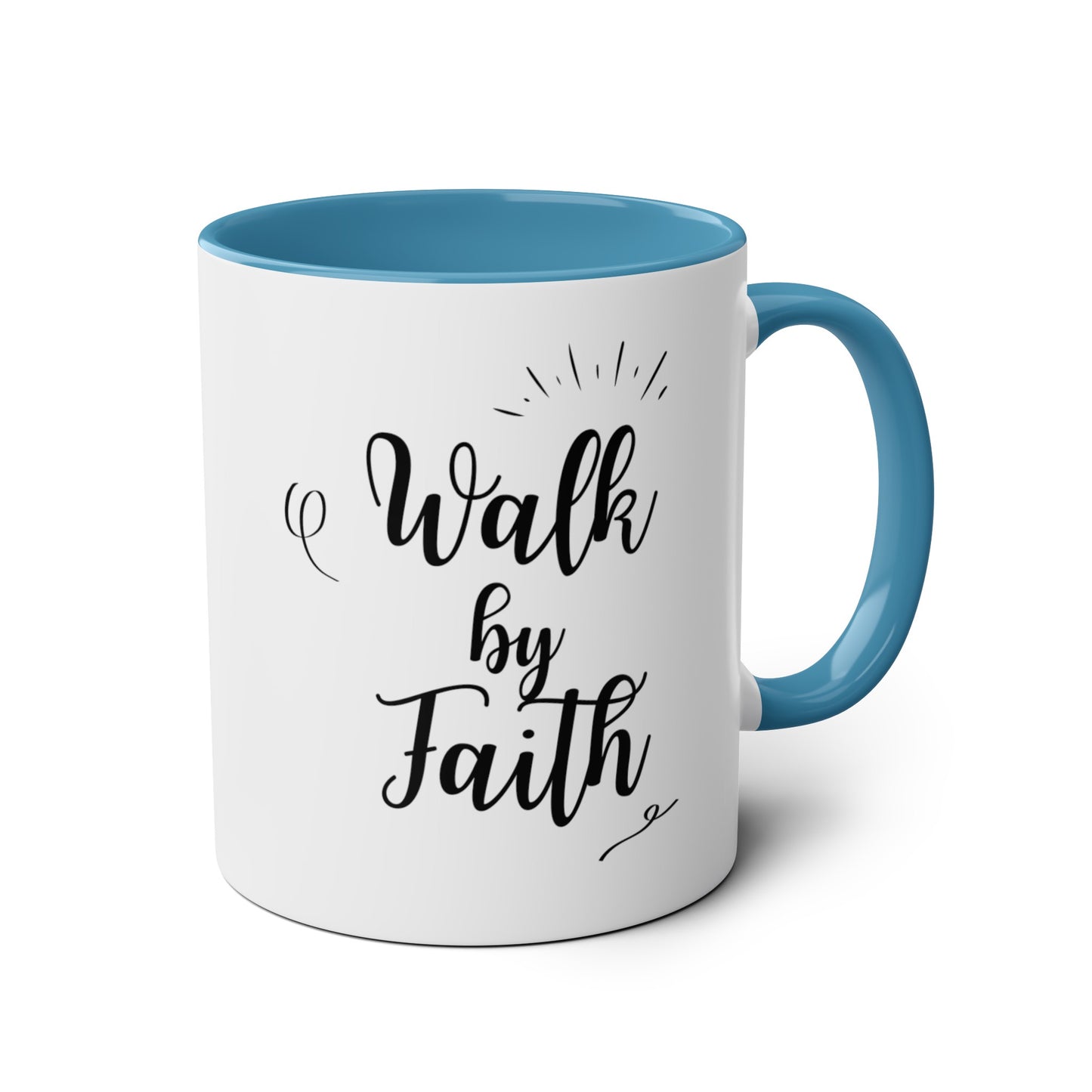 Walk By Faith Two-Tone Mug