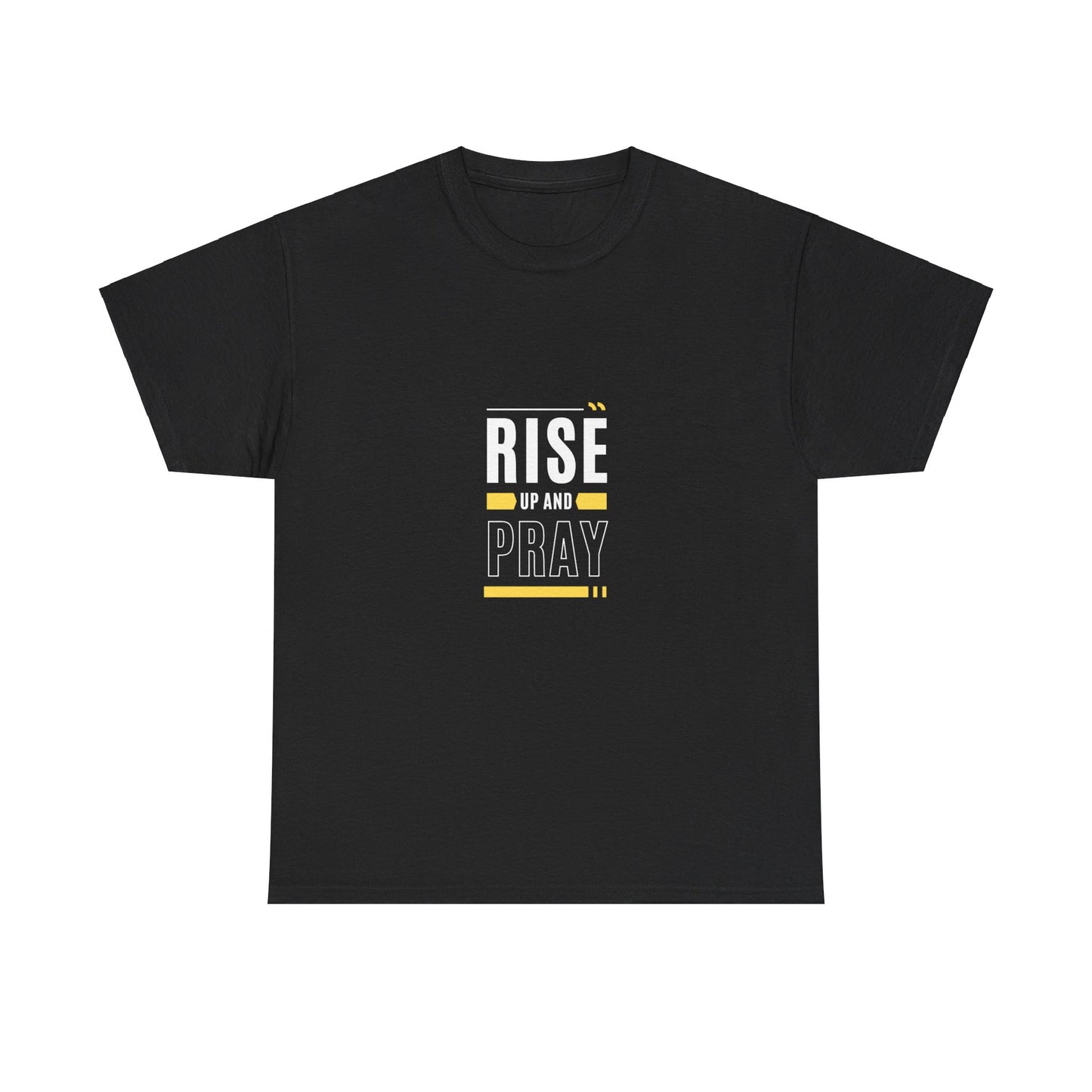 Rise and Pray T-shirt (White and Yellow Print)