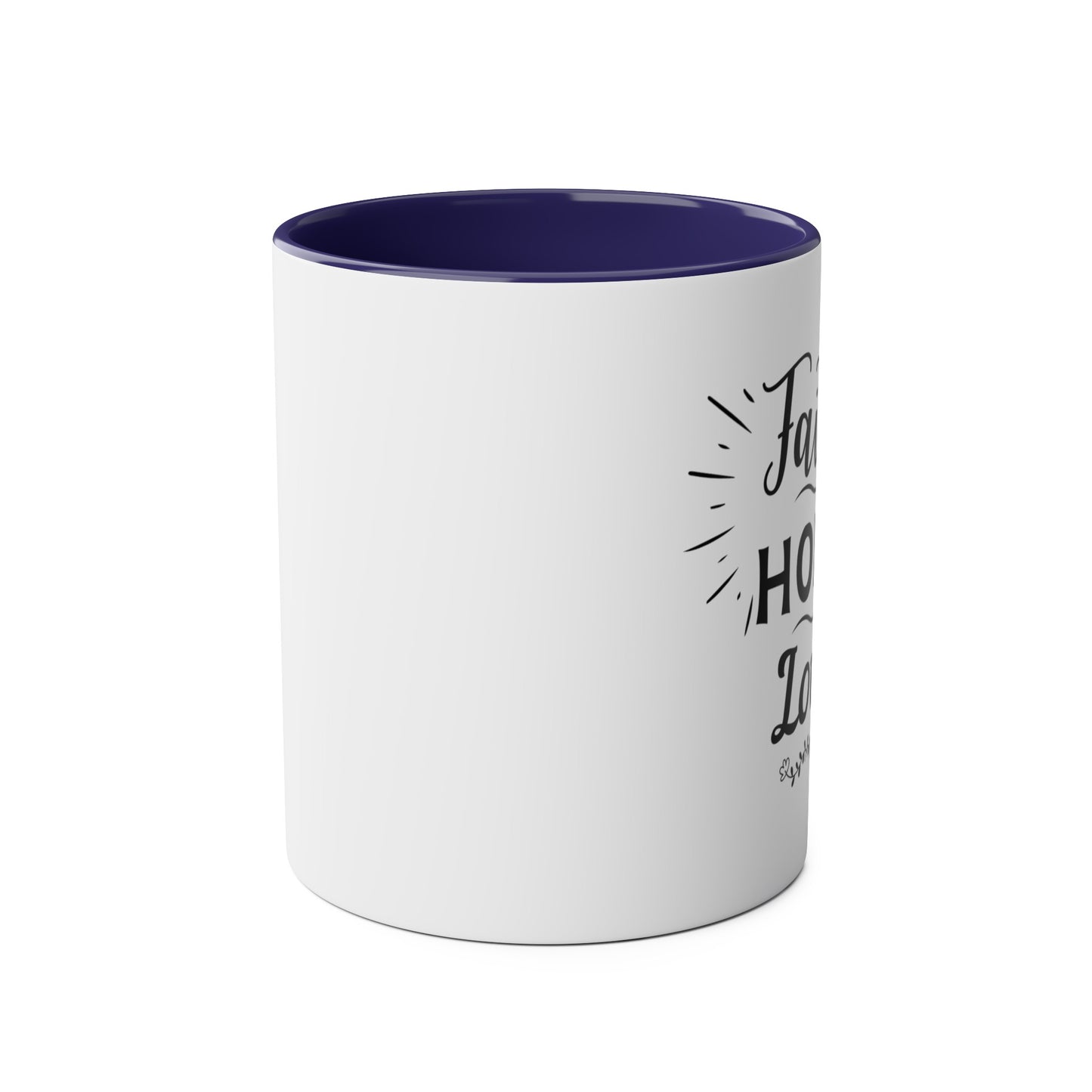 Faith Hope Love Two-Tone Mug