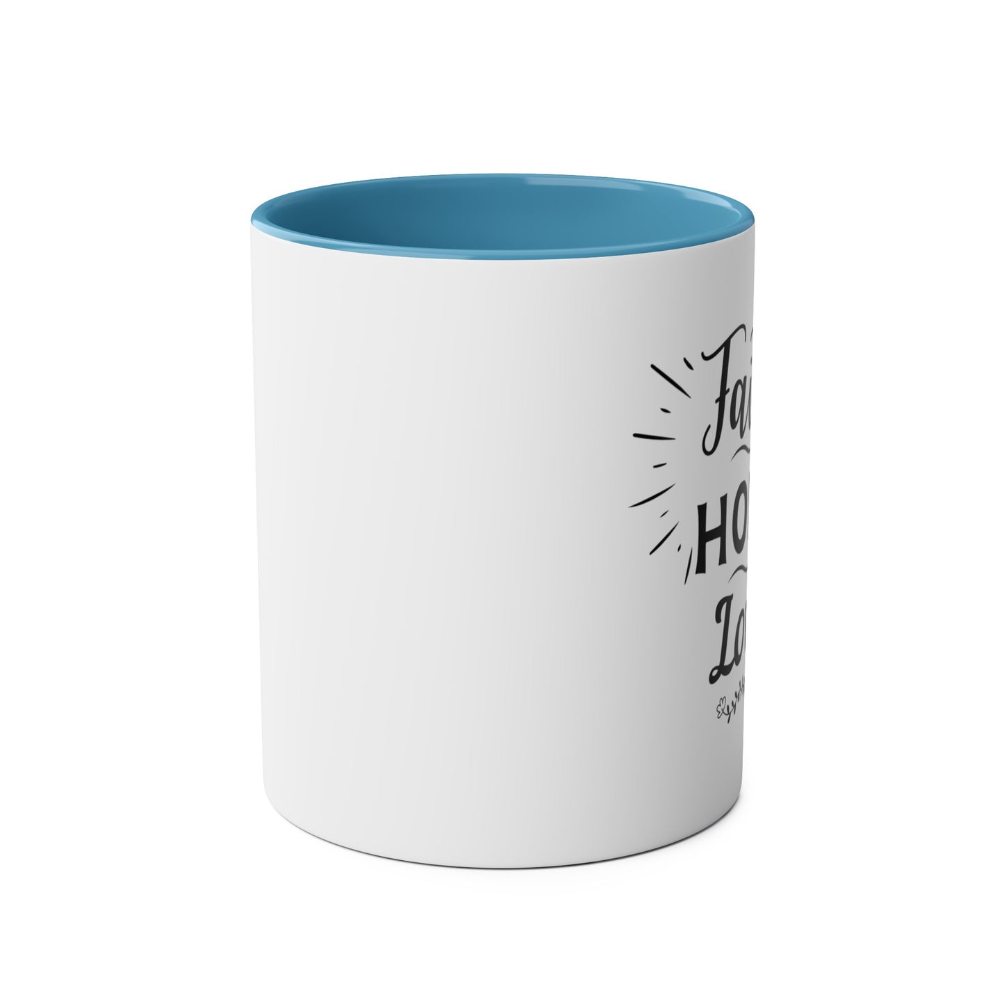 Faith Hope Love Two-Tone Mug