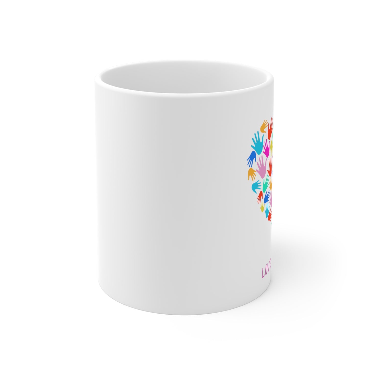 Love One Another Heart Mug