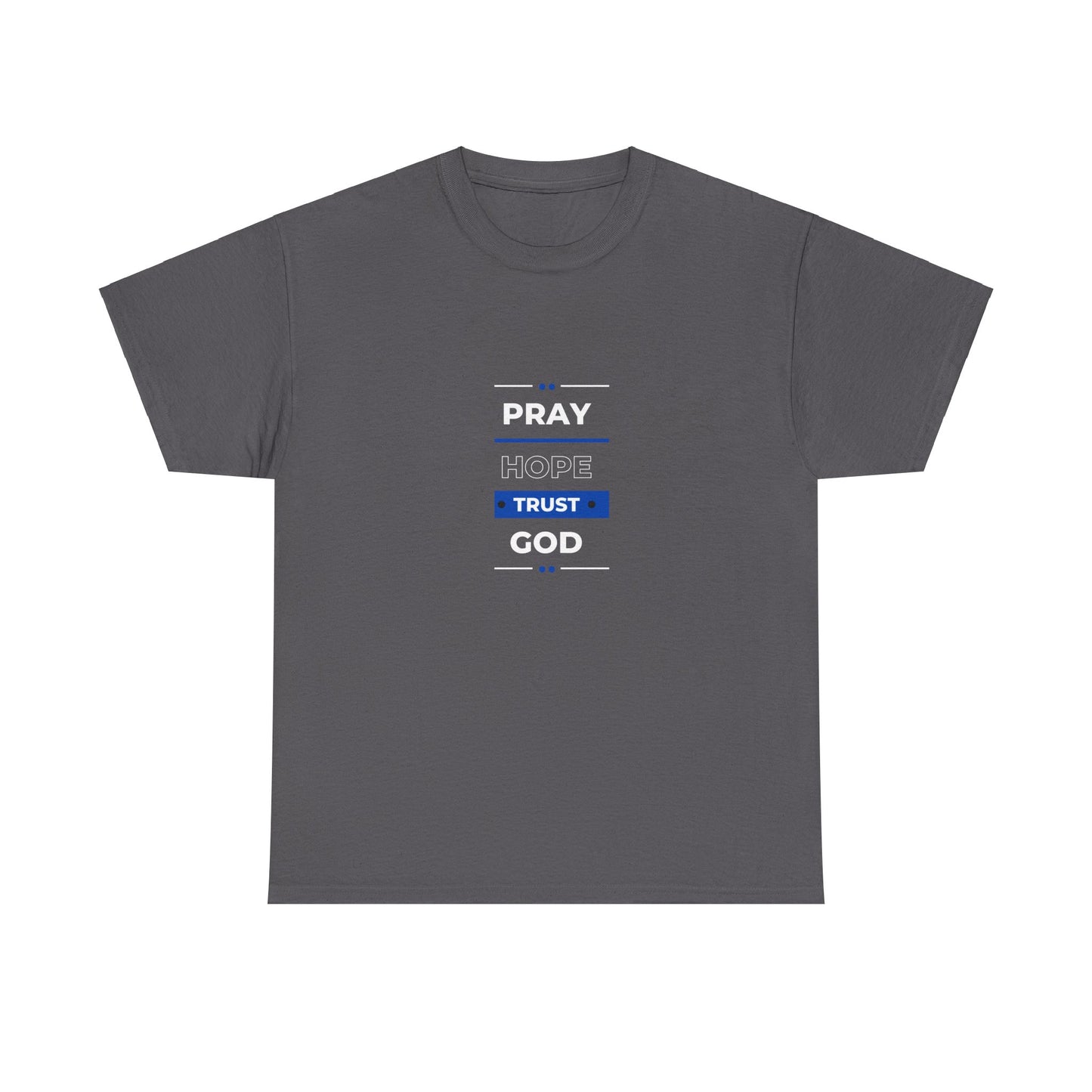 Pray Hope T-shirt (White and Blue Print)