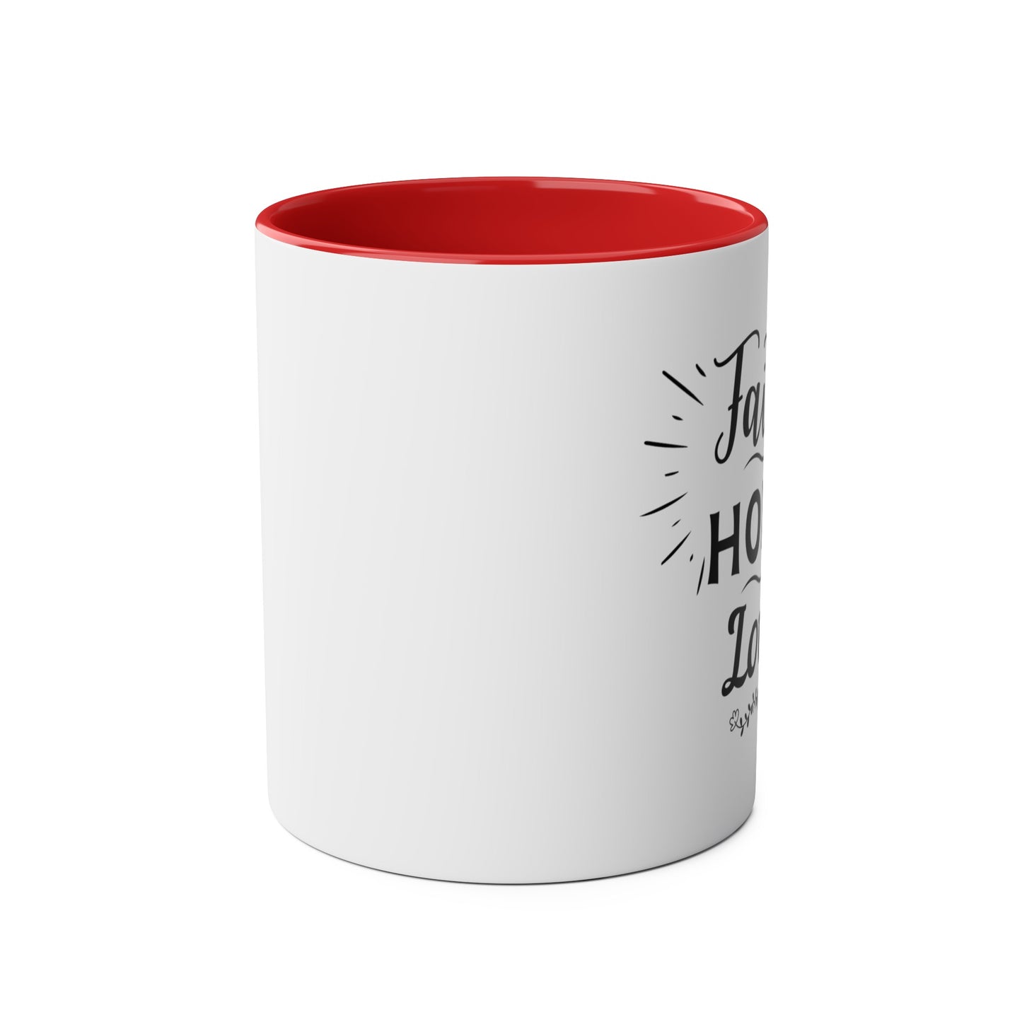 Faith Hope Love Two-Tone Mug