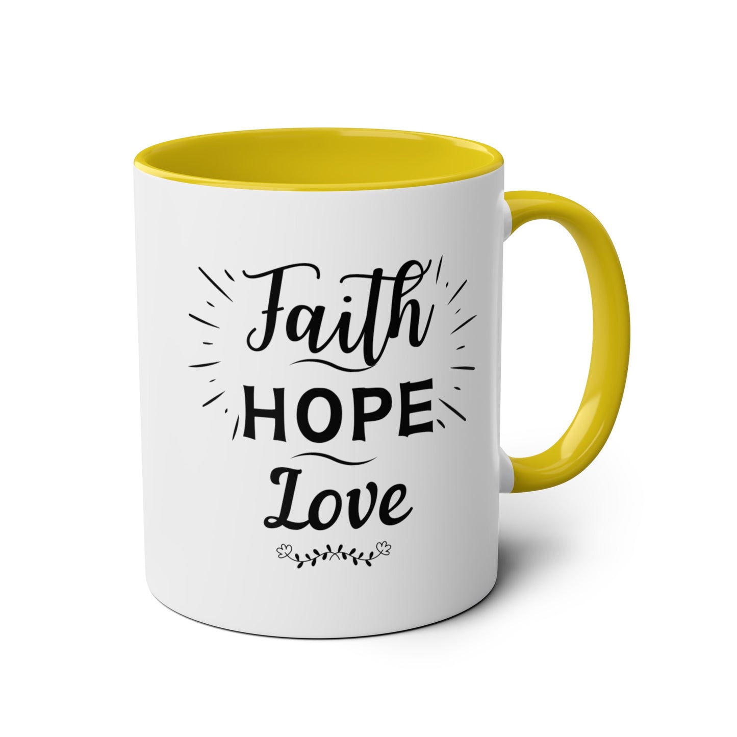 Faith Hope Love Two-Tone Mug
