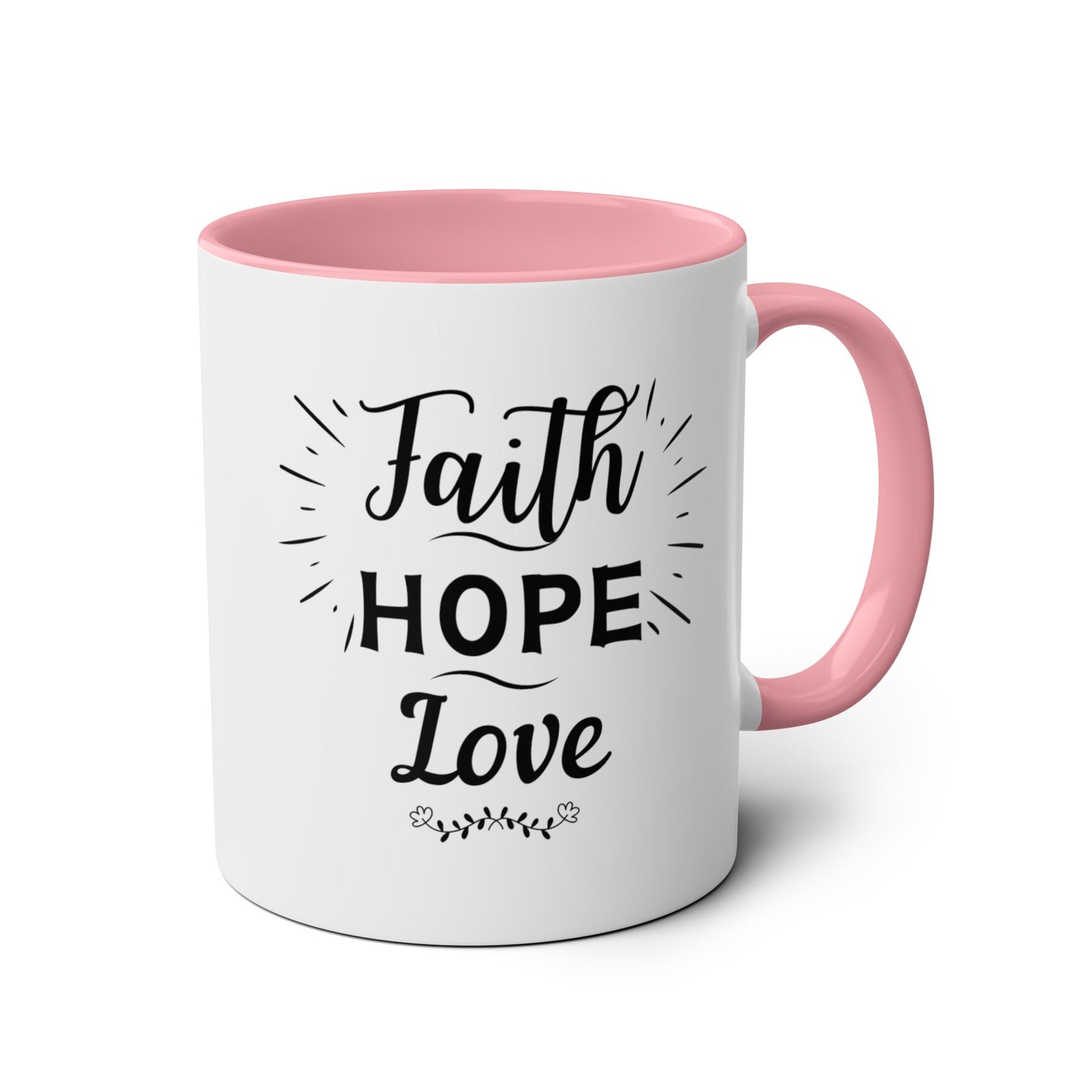 Faith Hope Love Two-Tone Mug