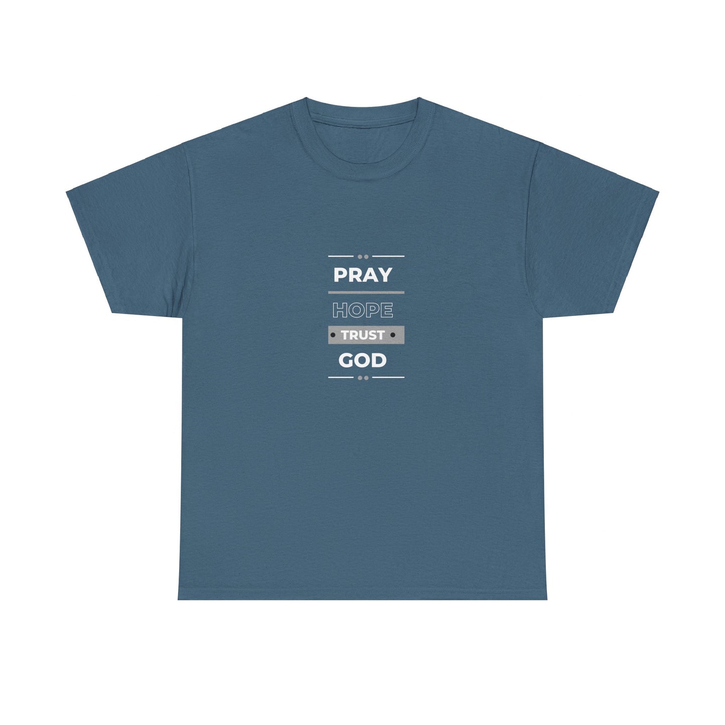 Pray Hope T-shirt (White and Grey Print)