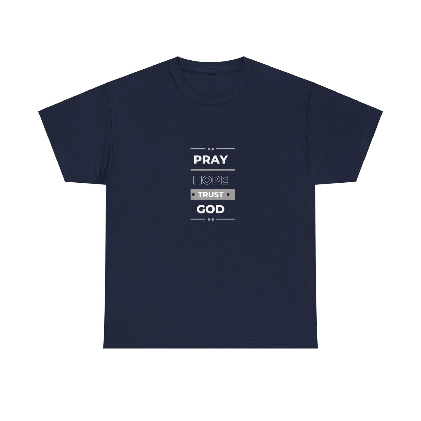 Pray Hope T-shirt (White and Grey Print)