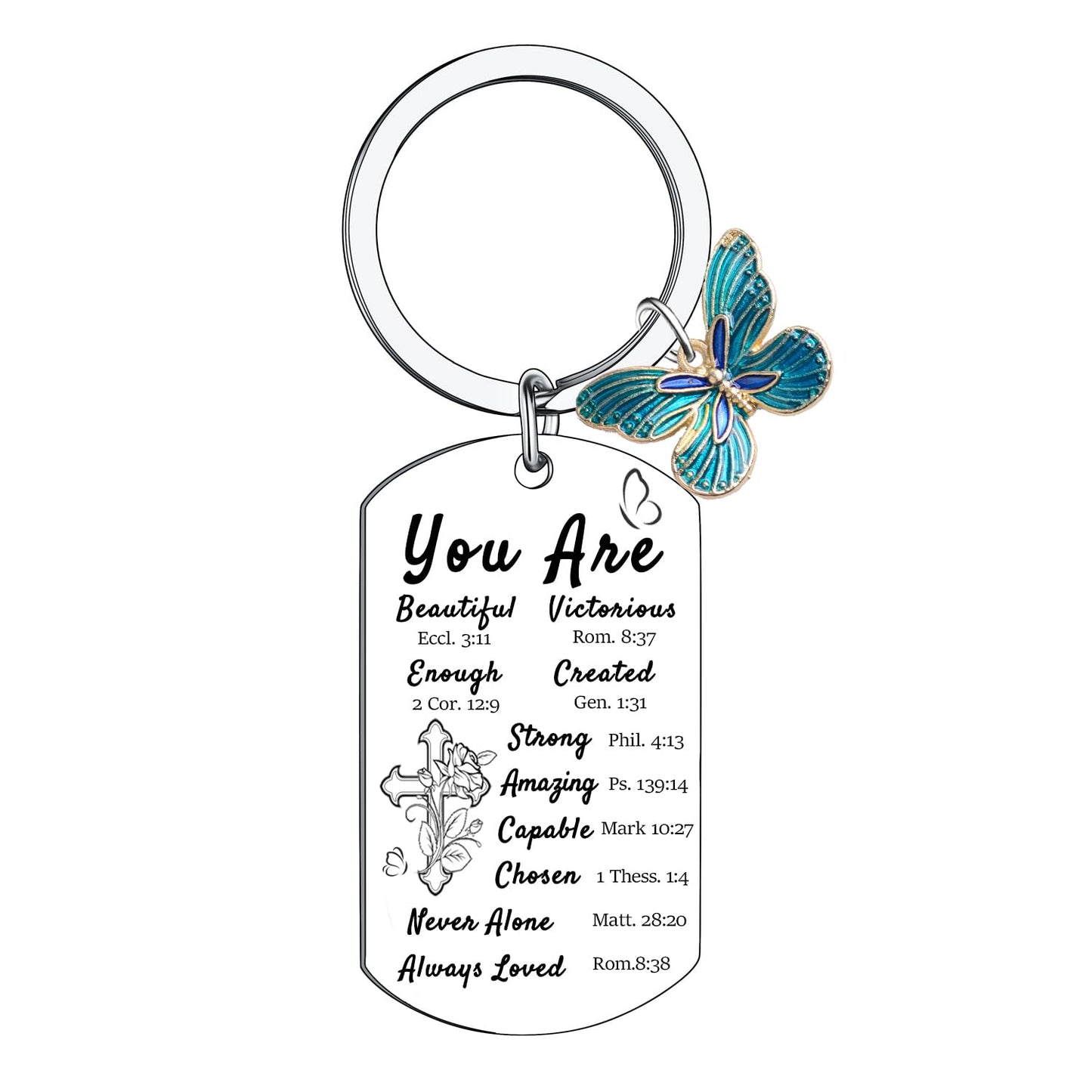 Women's Keyring with Bible Verse