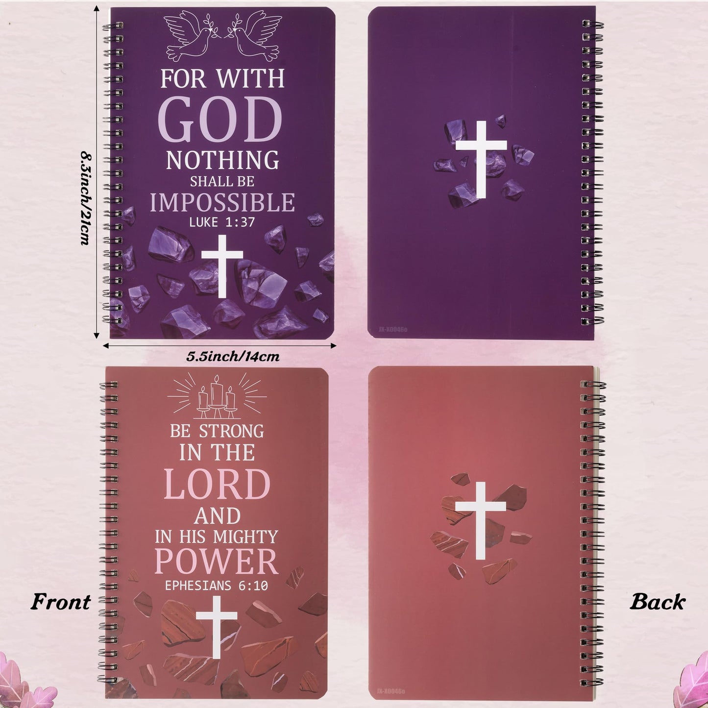 Christian Gift Cross Notebooks Set - 2 Pack