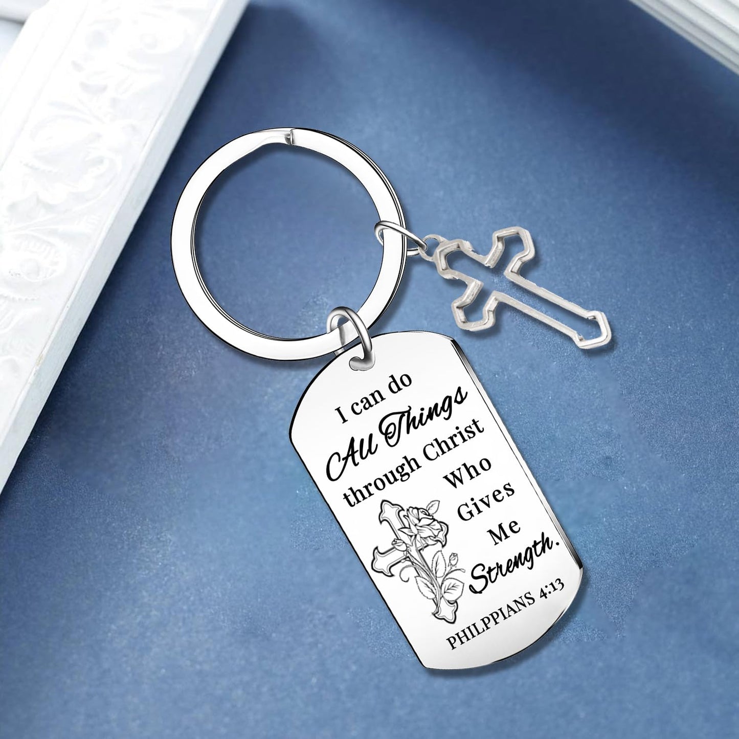 Christian Bible Verse Keyring