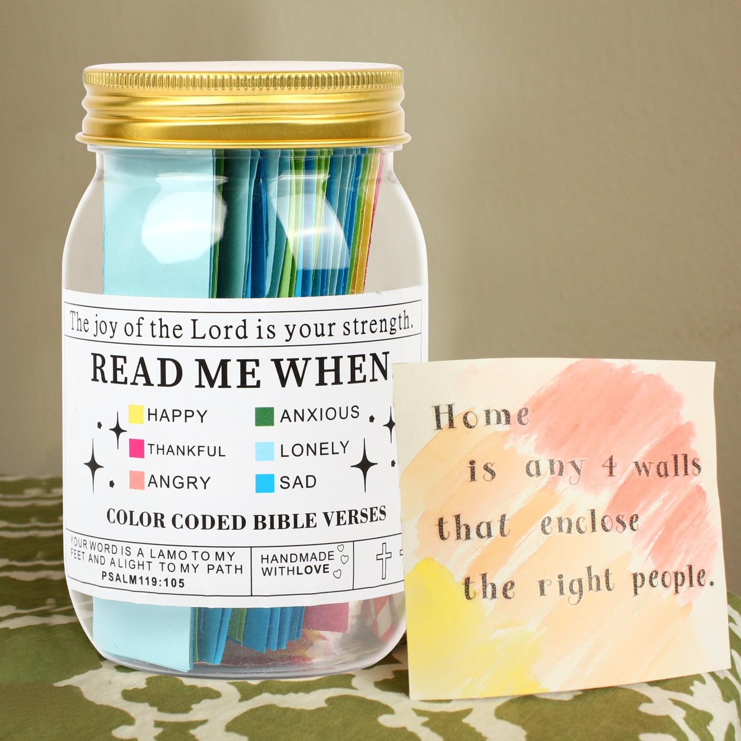 Inspirational Bible Verses in a Jar for Daily Reflection