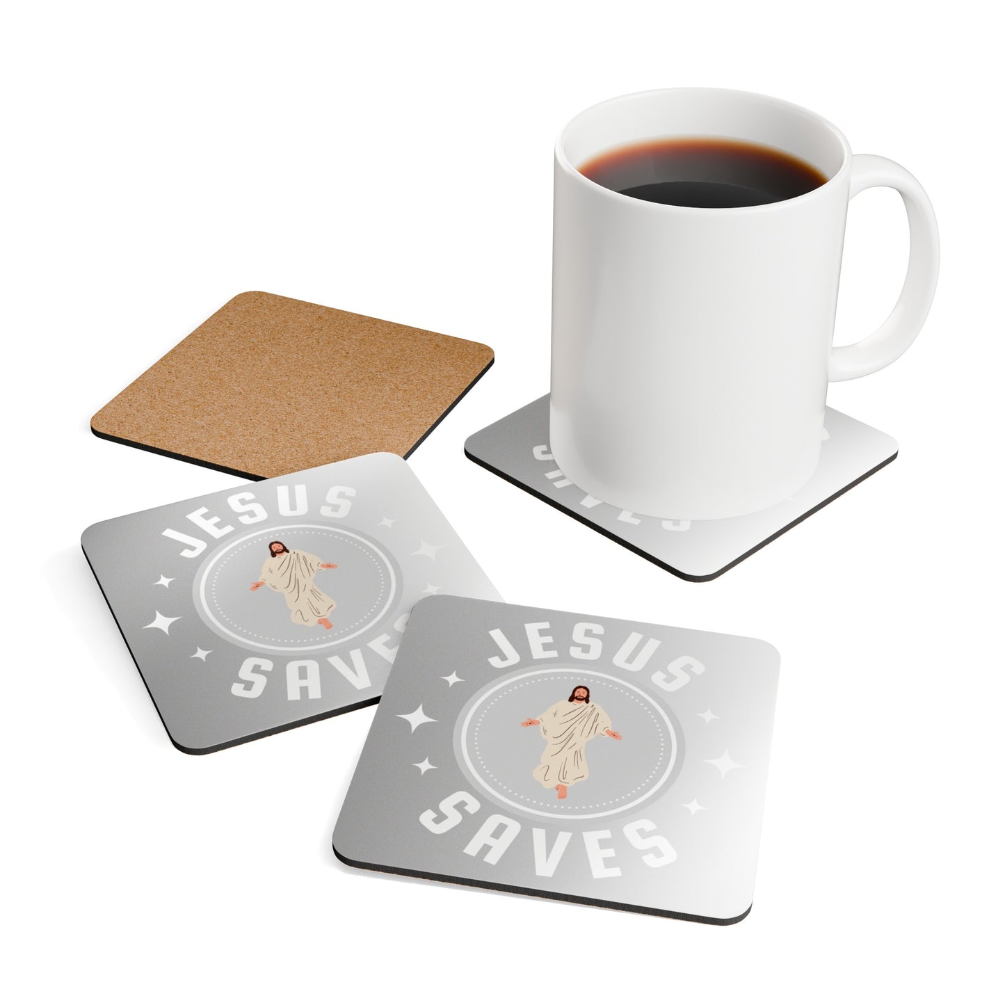 Jesus Saves Coaster Set