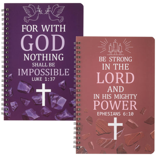 Christian Gift Cross Notebooks Set - 2 Pack