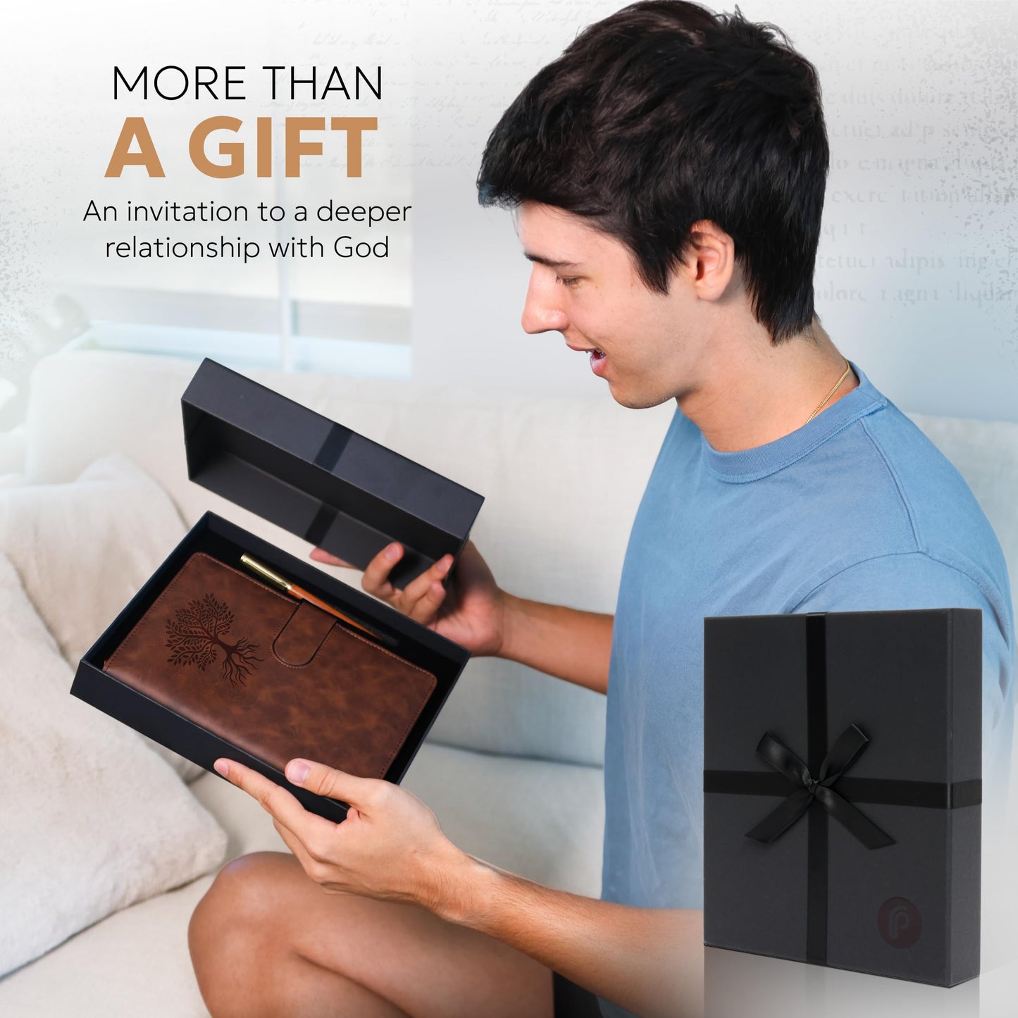 Leather Christian Bible Prayer Journal For Men