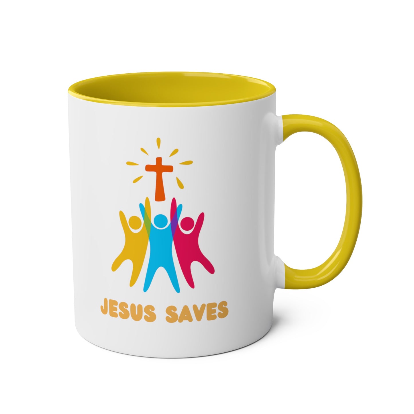 Jesus Saves Two-Tone Mug