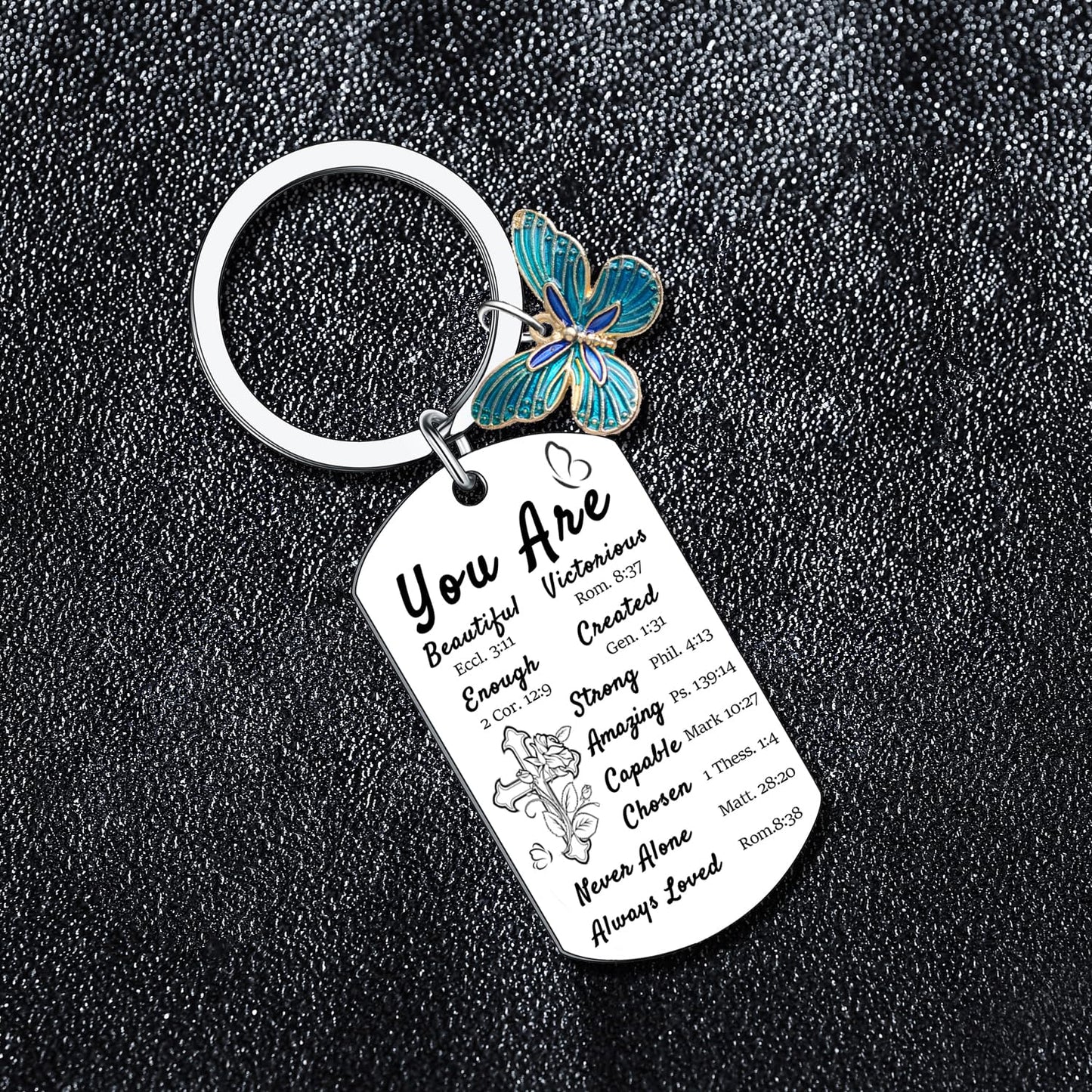 Women's Keyring with Bible Verse