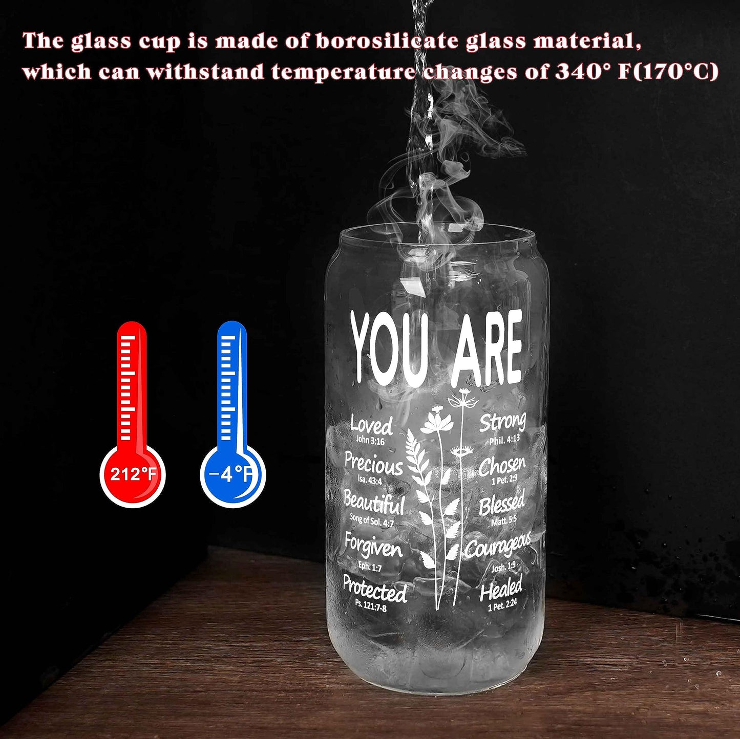 18 oz Glass Coffee Cups