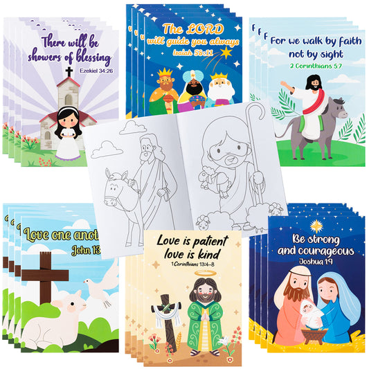 24PCS Christian Colouring Book for Kids