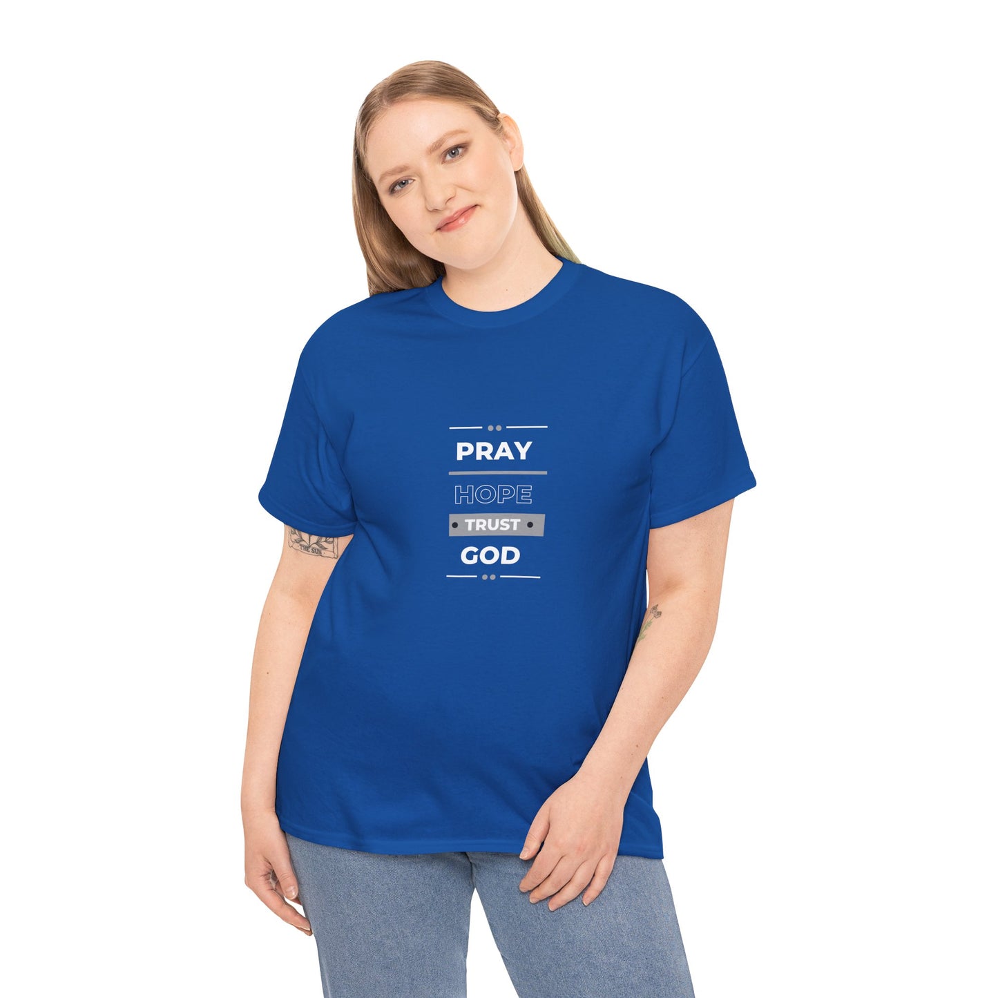 Pray Hope T-shirt (White and Grey Print)