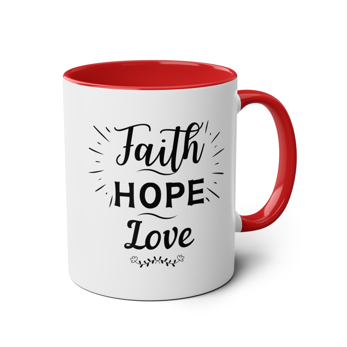Faith Hope Love Two-Tone Mug